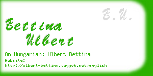 bettina ulbert business card